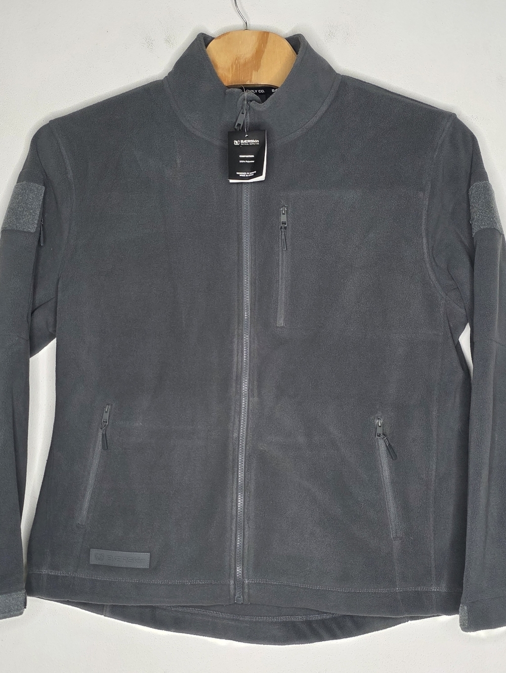 Baerskin Tactical Fleece Jacket NEW Gray Full Zip Men's XL
